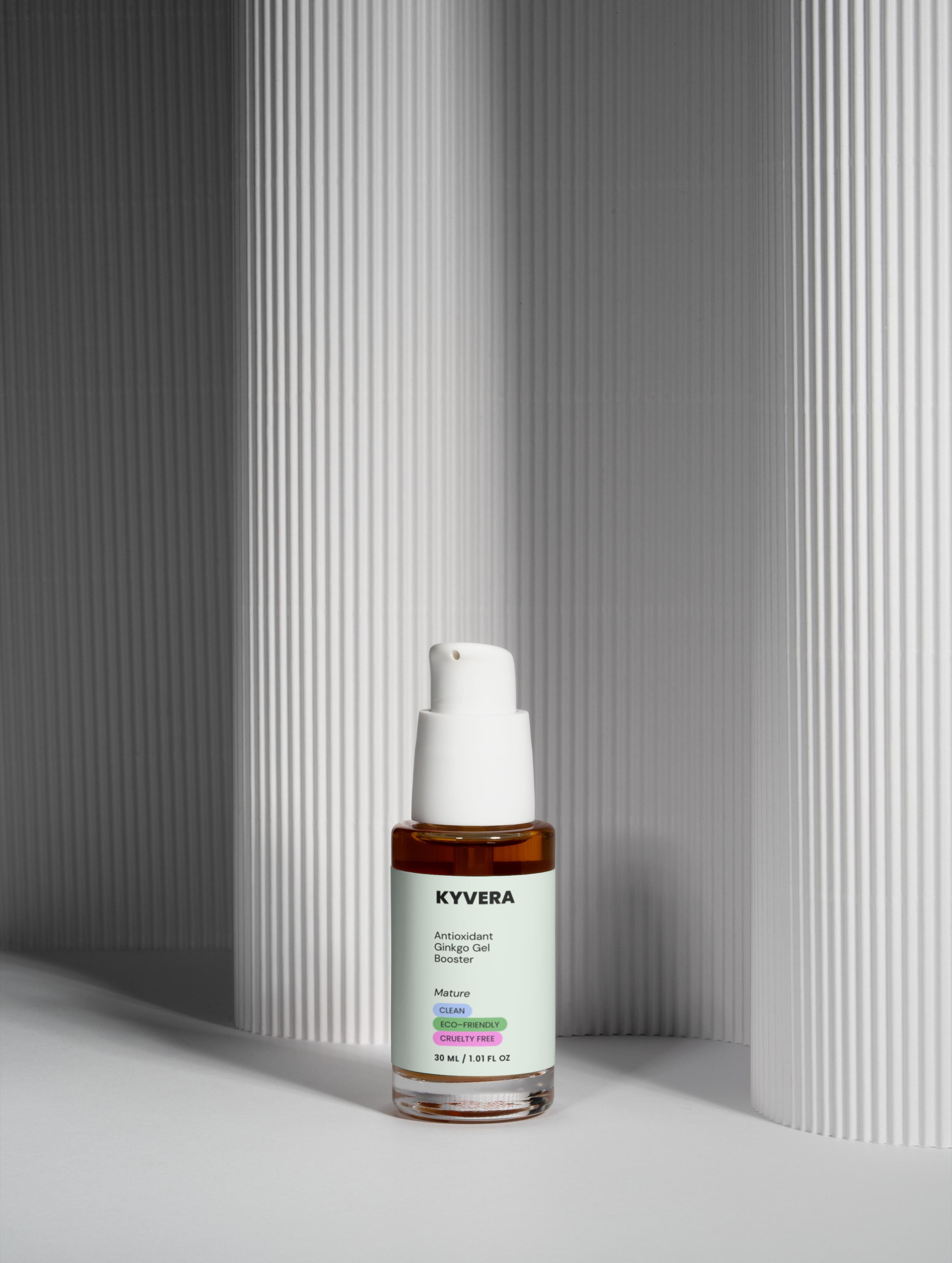Antioxidant Ginkgo Gel Booster by KYVERA, a Ginkgo Face Serum for refreshed and protected skin.