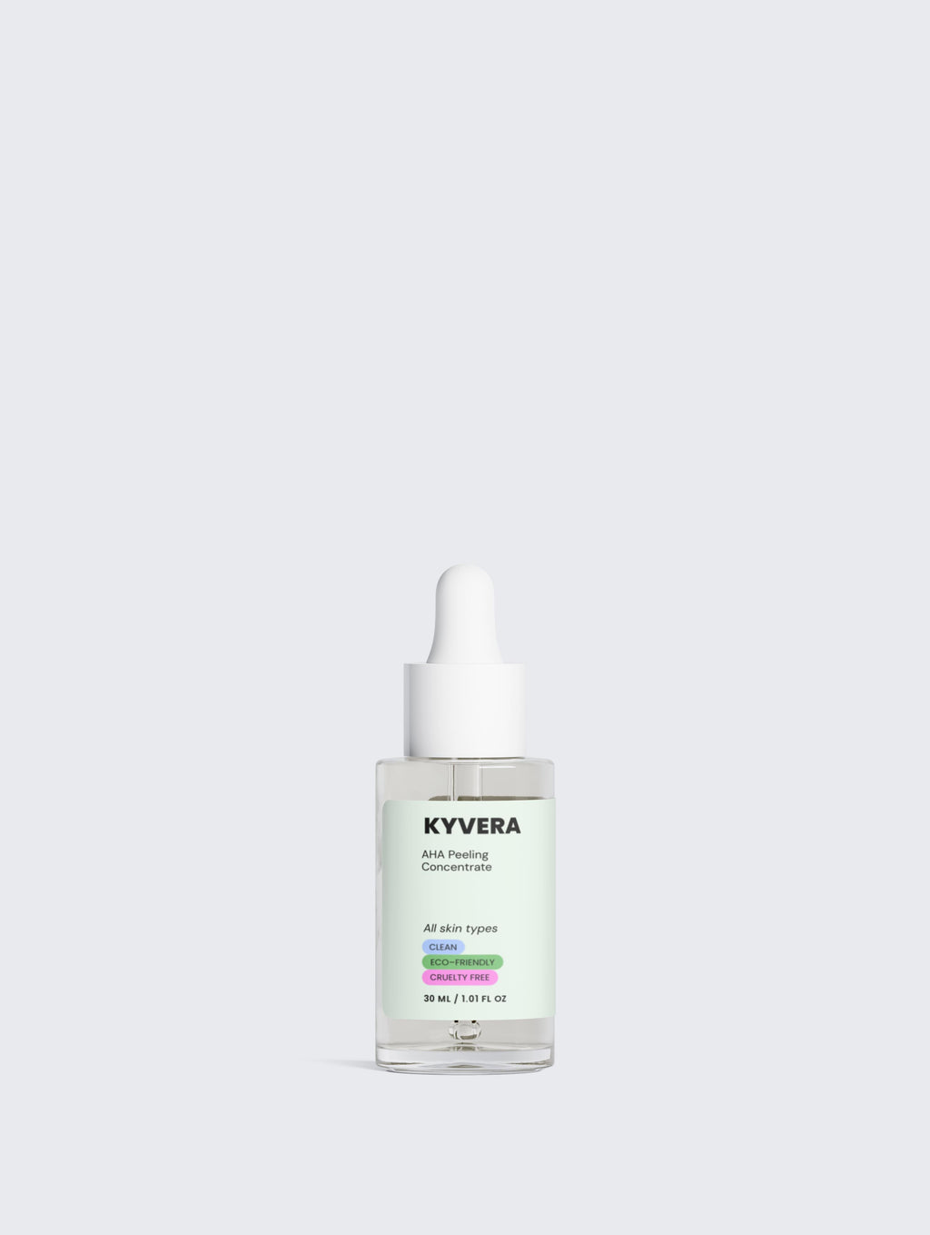 AHA Peeling Concentrate designed by Kyvera to exfoliate,brighten,and improve skin texture