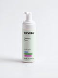 Cleansing Foam from Kyvera in a sleek bottle, ideal for all skin types, eco-friendly and cruelty-free.