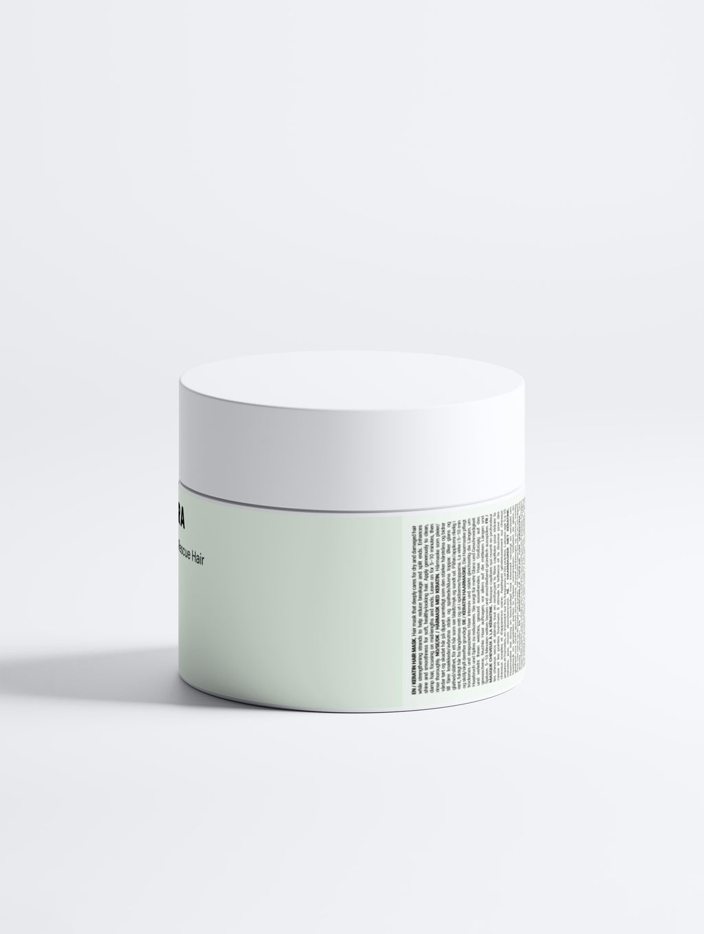 Keratin Intensive Hair Mask container for deep repair and strengthening treatment.