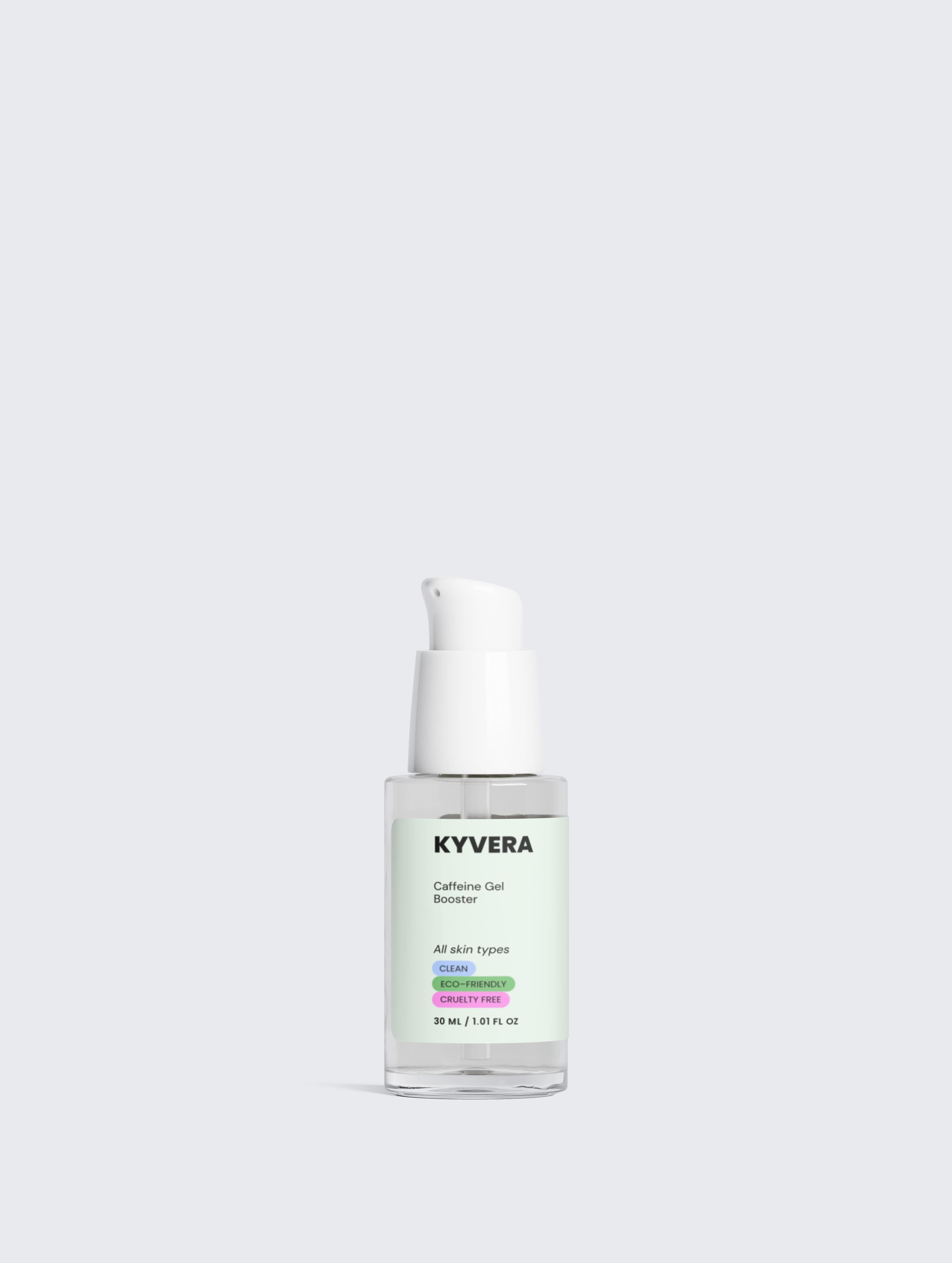 Caffeine Gel Booster designed to reduce puffiness and refresh tired,dull skin