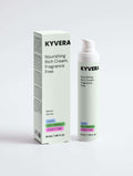 KYVERA Nourishing Rich Cream, Fragrance Free in a sleek white pump bottle with eco-friendly packaging.