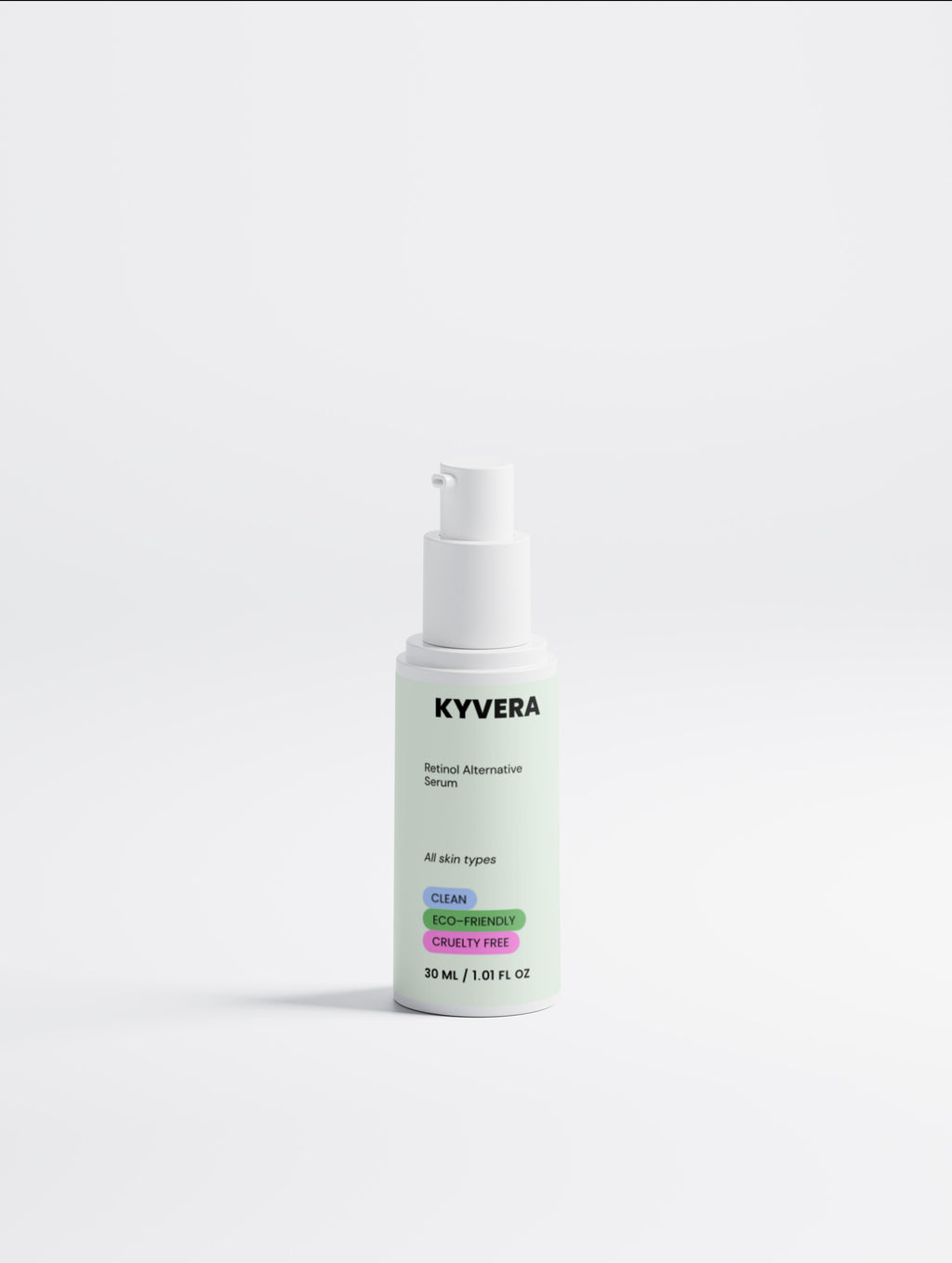 Retinol Face Serum in a sleek bottle designed for all skin types, enhancing texture and reducing fine lines.