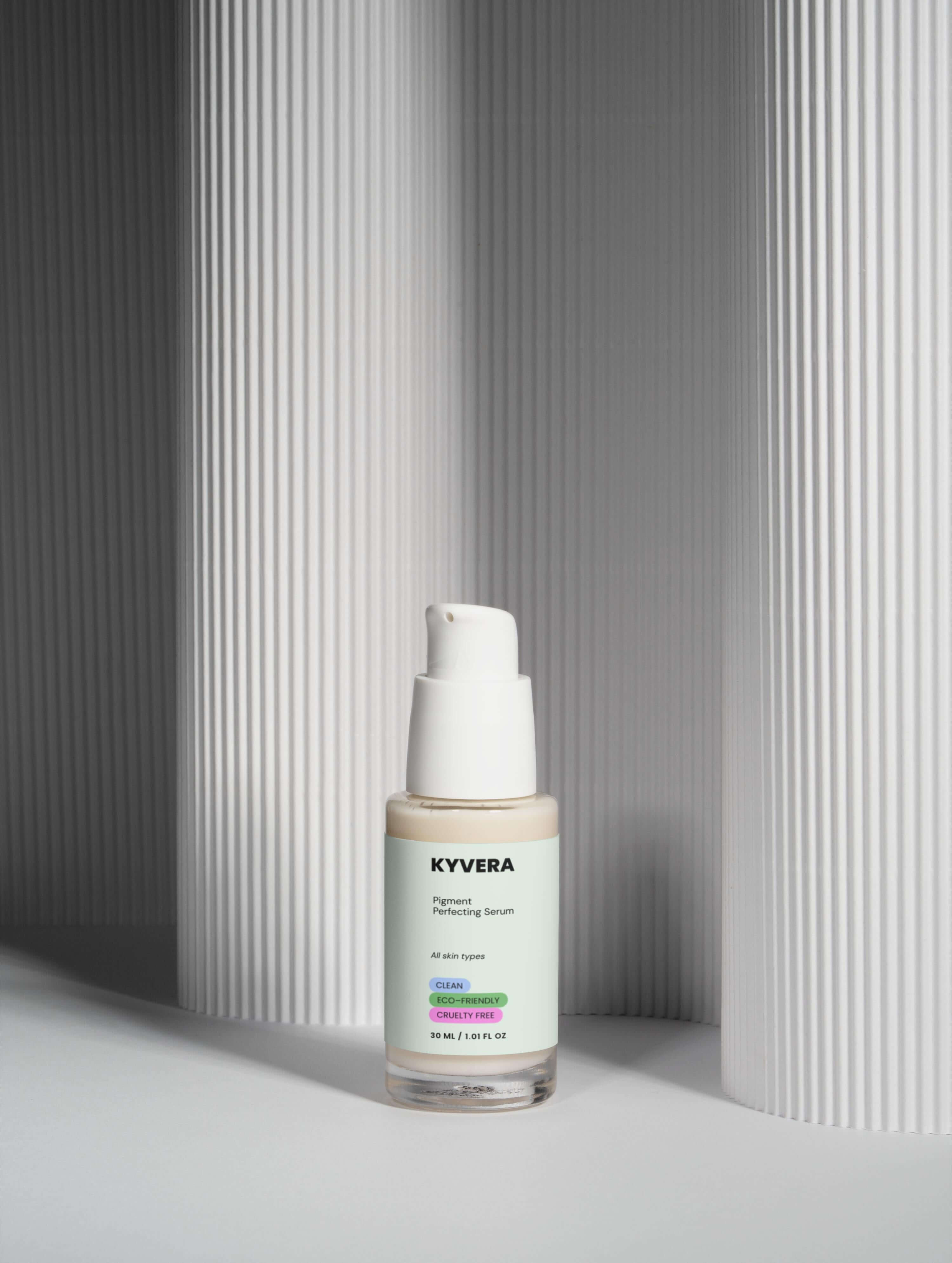 Skin Pigment Serum in a sleek bottle, designed to correct, brighten, and restore glow to the skin.